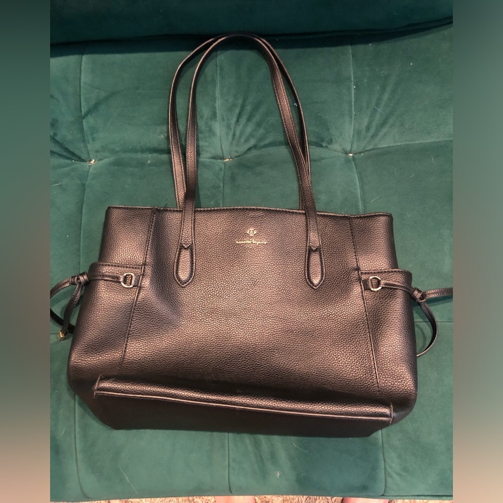Nanette Lepore black vegan leather shoulder bad / medium tote
